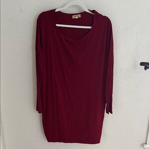 Burgundy Long Sleeve Dress